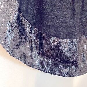 Saks 5th Ave Black Tank with Sequin detail